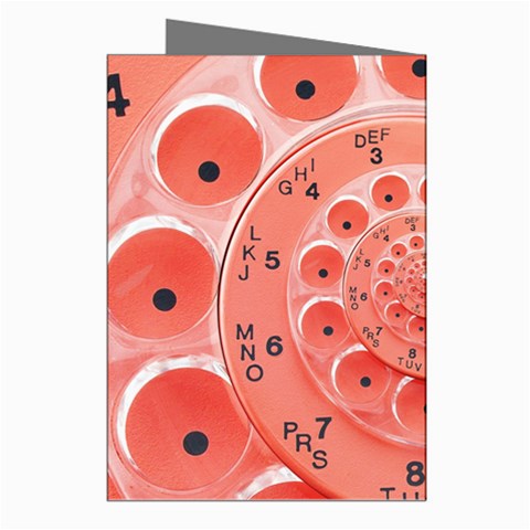 Apircot Orange Vintage Retro Rotary Dial Spiral Droste  Greeting Cards (Pkg of 8) from ArtsNow.com Right