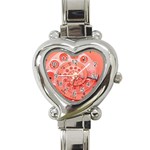 Apircot Orange Vintage Retro Rotary Dial Spiral Droste  Heart Italian Charm Watch