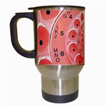 Apircot Orange Vintage Retro Rotary Dial Spiral Droste  Travel Mug (White)