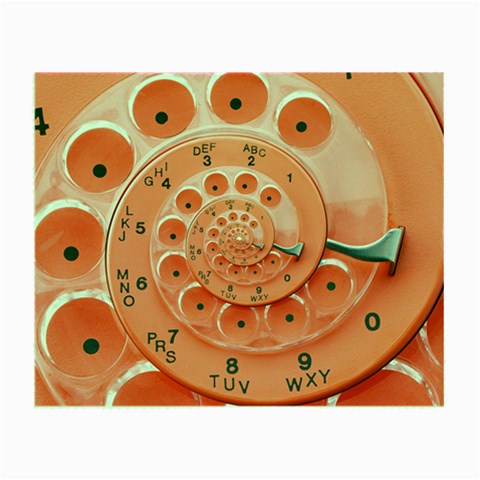 Apircot Orange Vintage Retro Rotary Dial Spiral Droste  Small Glasses Cloth from ArtsNow.com Front