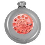 Apircot Orange Vintage Retro Rotary Dial Spiral Droste  Hip Flask (5 oz)