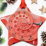 Apircot Orange Vintage Retro Rotary Dial Spiral Droste  Star Ornament (Two Sides)