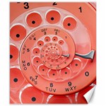 Apircot Orange Vintage Retro Rotary Dial Spiral Droste  Canvas 8  x 10 