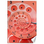 Apircot Orange Vintage Retro Rotary Dial Spiral Droste  Canvas 12  x 18 