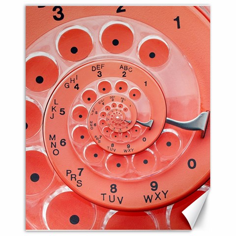 Apircot Orange Vintage Retro Rotary Dial Spiral Droste  Canvas 16  x 20  from ArtsNow.com 15.75 x19.29  Canvas - 1