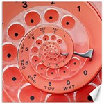 Apircot Orange Vintage Retro Rotary Dial Spiral Droste  Canvas 20  x 20 