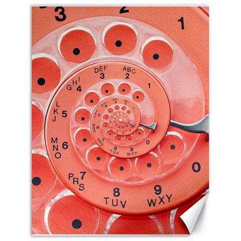 Apircot Orange Vintage Retro Rotary Dial Spiral Droste  Canvas 18  x 24  from ArtsNow.com 17.8 x23.08  Canvas - 1