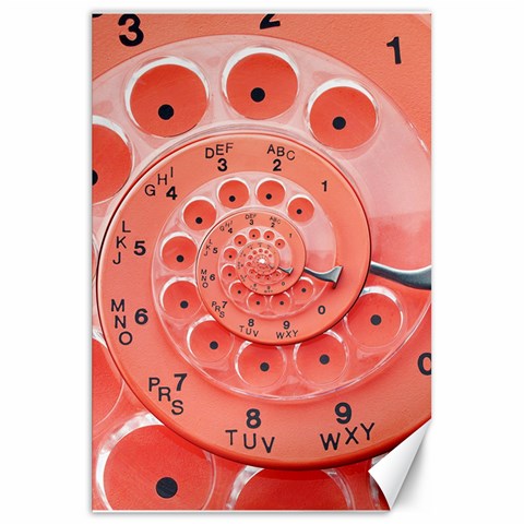 Apircot Orange Vintage Retro Rotary Dial Spiral Droste  Canvas 20  x 30  from ArtsNow.com 19.62 x28.9  Canvas - 1