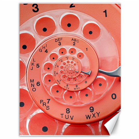 Apircot Orange Vintage Retro Rotary Dial Spiral Droste  Canvas 36  x 48  from ArtsNow.com 35.26 x46.15  Canvas - 1