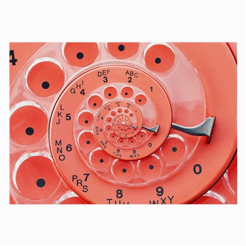 Apircot Orange Vintage Retro Rotary Dial Spiral Droste  Large Glasses Cloth from ArtsNow.com Front