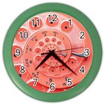 Apircot Orange Vintage Retro Rotary Dial Spiral Droste  Color Wall Clock