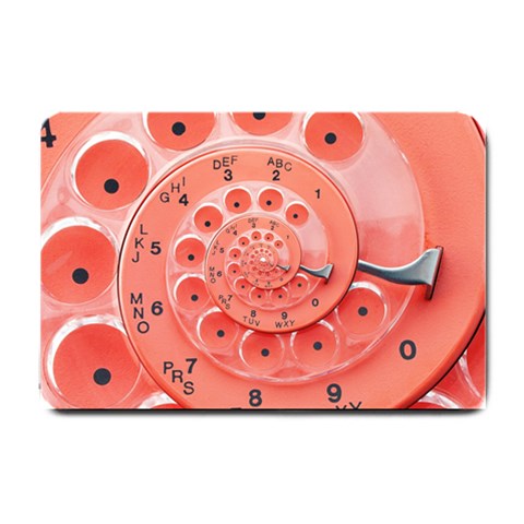 Apircot Orange Vintage Retro Rotary Dial Spiral Droste  Small Doormat from ArtsNow.com 24 x16  Door Mat