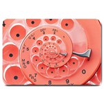 Apircot Orange Vintage Retro Rotary Dial Spiral Droste  Large Doormat