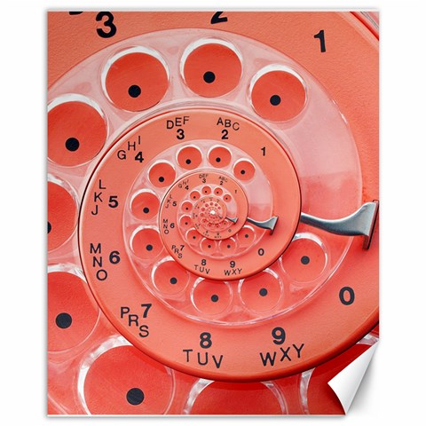 Apircot Orange Vintage Retro Rotary Dial Spiral Droste  Canvas 11  x 14  from ArtsNow.com 10.95 x13.48  Canvas - 1