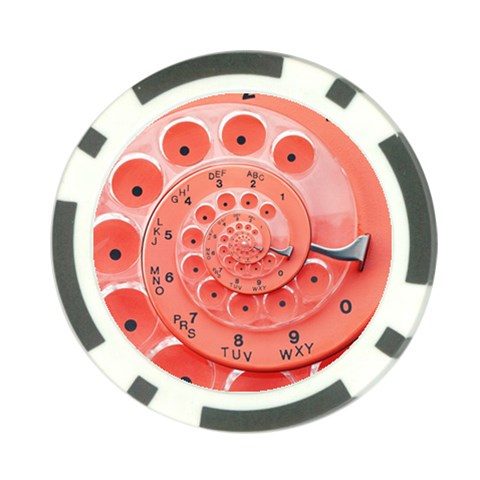 Apircot Orange Vintage Retro Rotary Dial Spiral Droste  Poker Chip Card Guard from ArtsNow.com Front