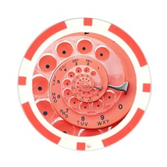 Apircot Orange Vintage Retro Rotary Dial Spiral Droste  Poker Chip Card Guard from ArtsNow.com Front