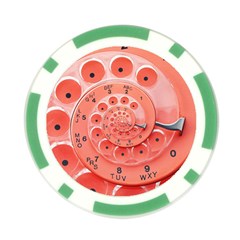 Apircot Orange Vintage Retro Rotary Dial Spiral Droste  Poker Chip Card Guard from ArtsNow.com Front