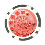 Apircot Orange Vintage Retro Rotary Dial Spiral Droste  Poker Chip Card Guard