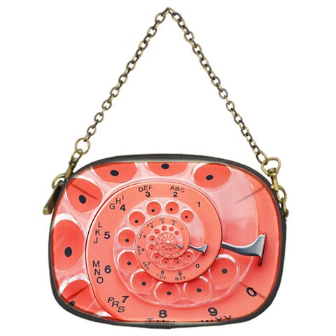 Apircot Orange Vintage Retro Rotary Dial Spiral Droste  Chain Purse (One Side) from ArtsNow.com Front