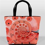 Apircot Orange Vintage Retro Rotary Dial Spiral Droste  Bucket Bag