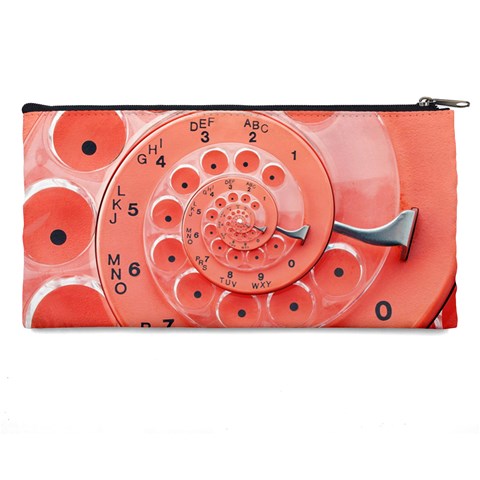 Apircot Orange Vintage Retro Rotary Dial Spiral Droste  Pencil Case from ArtsNow.com Back