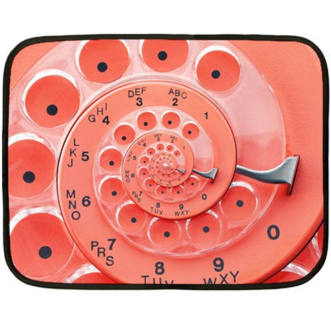 Apircot Orange Vintage Retro Rotary Dial Spiral Droste  Double Sided Fleece Blanket (Mini) from ArtsNow.com 35 x27  Blanket Front