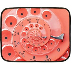 Apircot Orange Vintage Retro Rotary Dial Spiral Droste  Double Sided Fleece Blanket (Mini) from ArtsNow.com 35 x27  Blanket Front