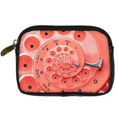 Apircot Orange Vintage Retro Rotary Dial Spiral Droste  Digital Camera Leather Case from ArtsNow.com Front