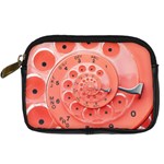 Apircot Orange Vintage Retro Rotary Dial Spiral Droste  Digital Camera Leather Case