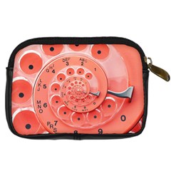 Apircot Orange Vintage Retro Rotary Dial Spiral Droste  Digital Camera Leather Case from ArtsNow.com Back