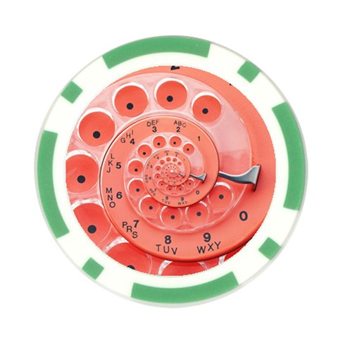 Apircot Orange Vintage Retro Rotary Dial Spiral Droste  Poker Chip Card Guard (10 pack) from ArtsNow.com Front