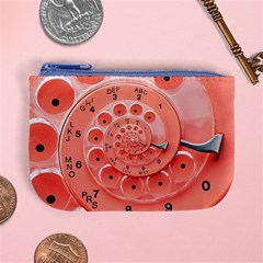 Apircot Orange Vintage Retro Rotary Dial Spiral Droste  Mini Coin Purse from ArtsNow.com Front