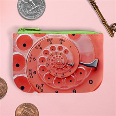 Apircot Orange Vintage Retro Rotary Dial Spiral Droste  Mini Coin Purse from ArtsNow.com Front