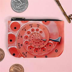 Apircot Orange Vintage Retro Rotary Dial Spiral Droste  Mini Coin Purse from ArtsNow.com Front