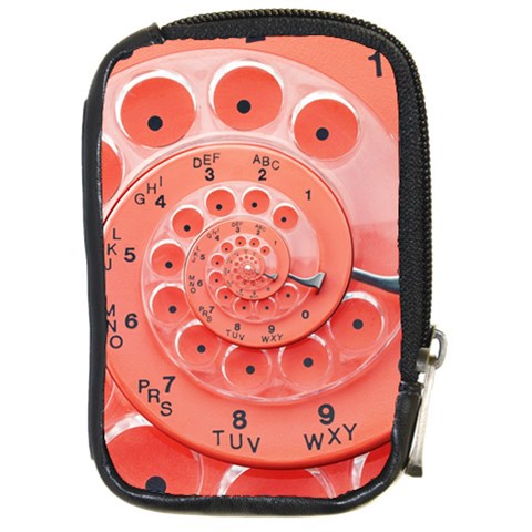 Apircot Orange Vintage Retro Rotary Dial Spiral Droste  Compact Camera Leather Case from ArtsNow.com Front