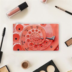 Apircot Orange Vintage Retro Rotary Dial Spiral Droste  Cosmetic Bag (Small) from ArtsNow.com Front