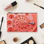 Apircot Orange Vintage Retro Rotary Dial Spiral Droste  Cosmetic Bag (Medium)