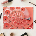 Apircot Orange Vintage Retro Rotary Dial Spiral Droste  Cosmetic Bag (XL)