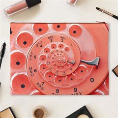 Apircot Orange Vintage Retro Rotary Dial Spiral Droste  Cosmetic Bag (XL) from ArtsNow.com Back