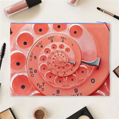 Apircot Orange Vintage Retro Rotary Dial Spiral Droste  Cosmetic Bag (XL) from ArtsNow.com Back