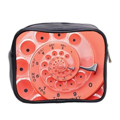 Apircot Orange Vintage Retro Rotary Dial Spiral Droste  Mini Toiletries Bag (Two Sides) from ArtsNow.com Back