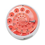 Apircot Orange Vintage Retro Rotary Dial Spiral Droste  4-Port USB Hub (One Side)