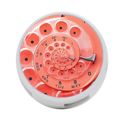 Apircot Orange Vintage Retro Rotary Dial Spiral Droste  4 Front