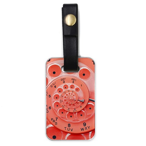 Apircot Orange Vintage Retro Rotary Dial Spiral Droste  Luggage Tag (one side) from ArtsNow.com Front