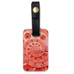 Apircot Orange Vintage Retro Rotary Dial Spiral Droste  Luggage Tag (one side)