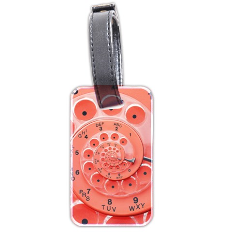 Apircot Orange Vintage Retro Rotary Dial Spiral Droste  Luggage Tag (two sides) from ArtsNow.com Front