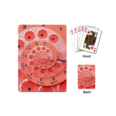 Apircot Orange Vintage Retro Rotary Dial Spiral Droste  Playing Cards (Mini) from ArtsNow.com Back