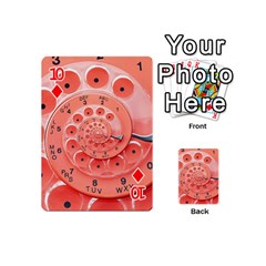 Apircot Orange Vintage Retro Rotary Dial Spiral Droste  Playing Cards 54 (Mini) from ArtsNow.com Front - Diamond10