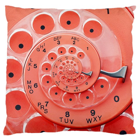 Apircot Orange Vintage Retro Rotary Dial Spiral Droste  Large Cushion Case (One Side) from ArtsNow.com Front