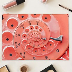 Apircot Orange Vintage Retro Rotary Dial Spiral Droste  Cosmetic Bag (XXL) from ArtsNow.com Front